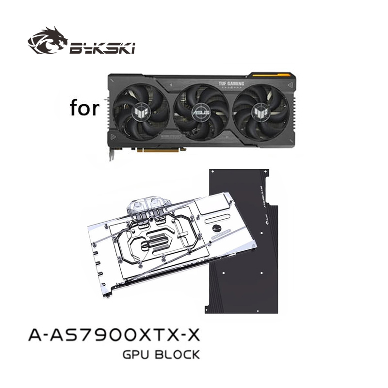 Rx 7900 Xt 20Gb - Водоблок Bykski для видеокарты ASUS TUF